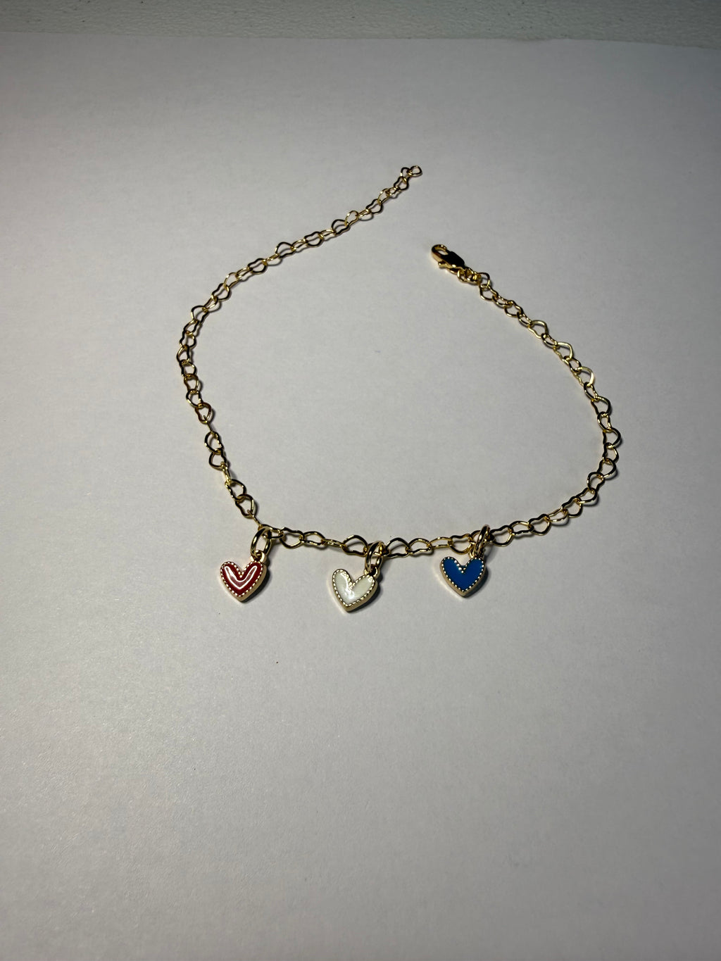 Red, White & Blue Anklet (matching keychain available)