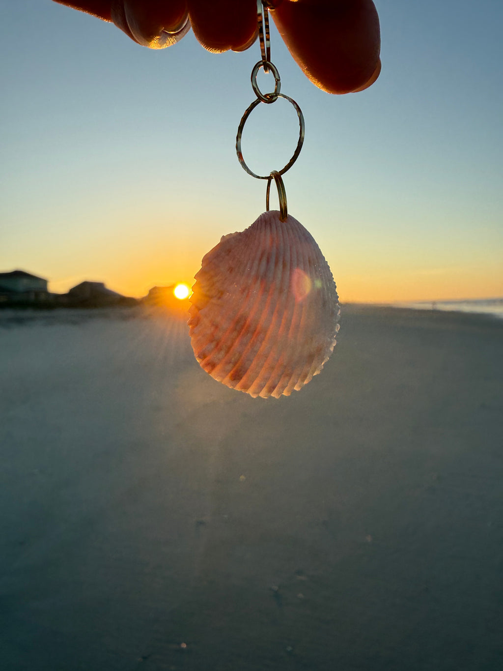 Dolphin Shell Keychain or Bag Charm