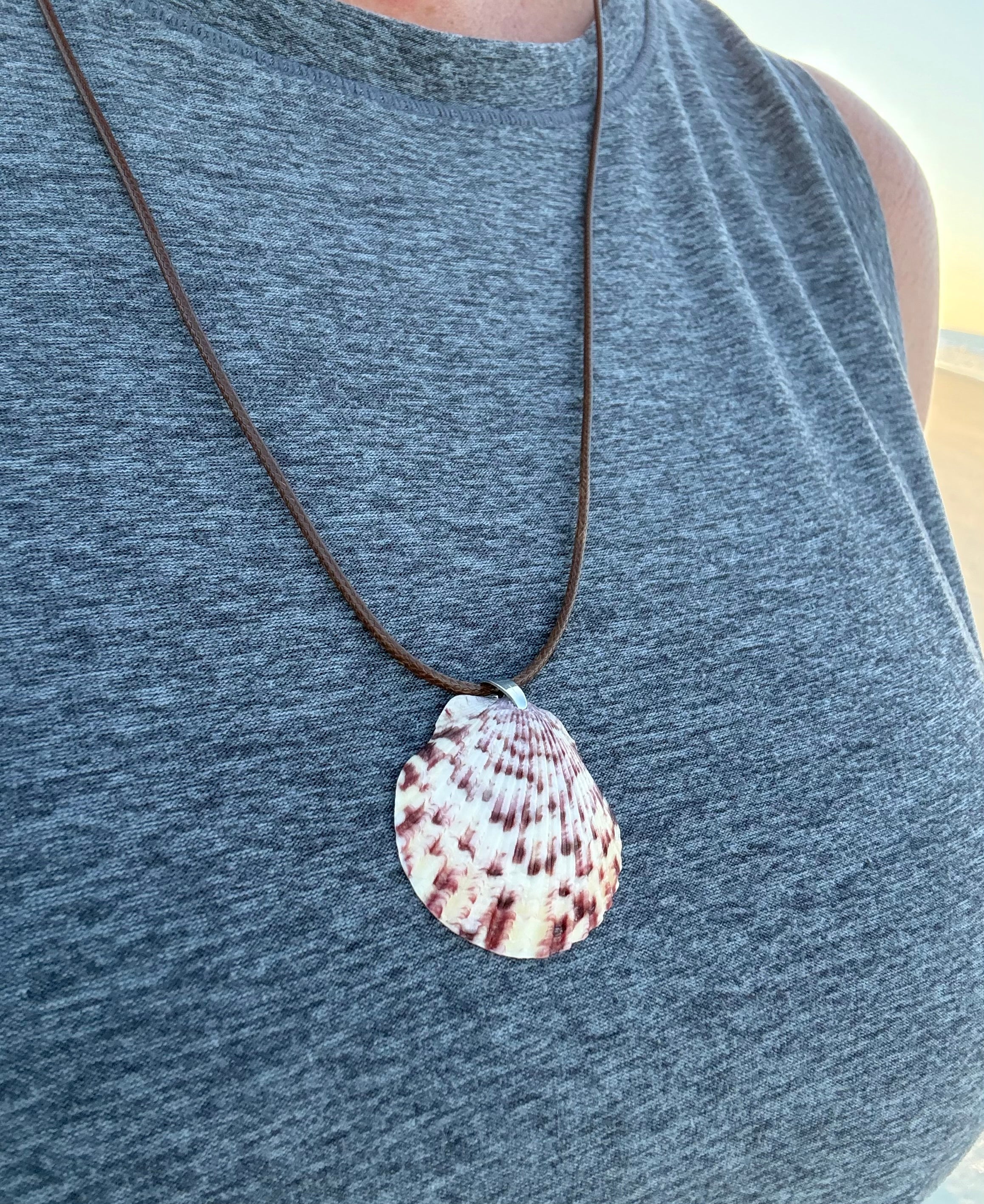 Pink Scallop Necklace