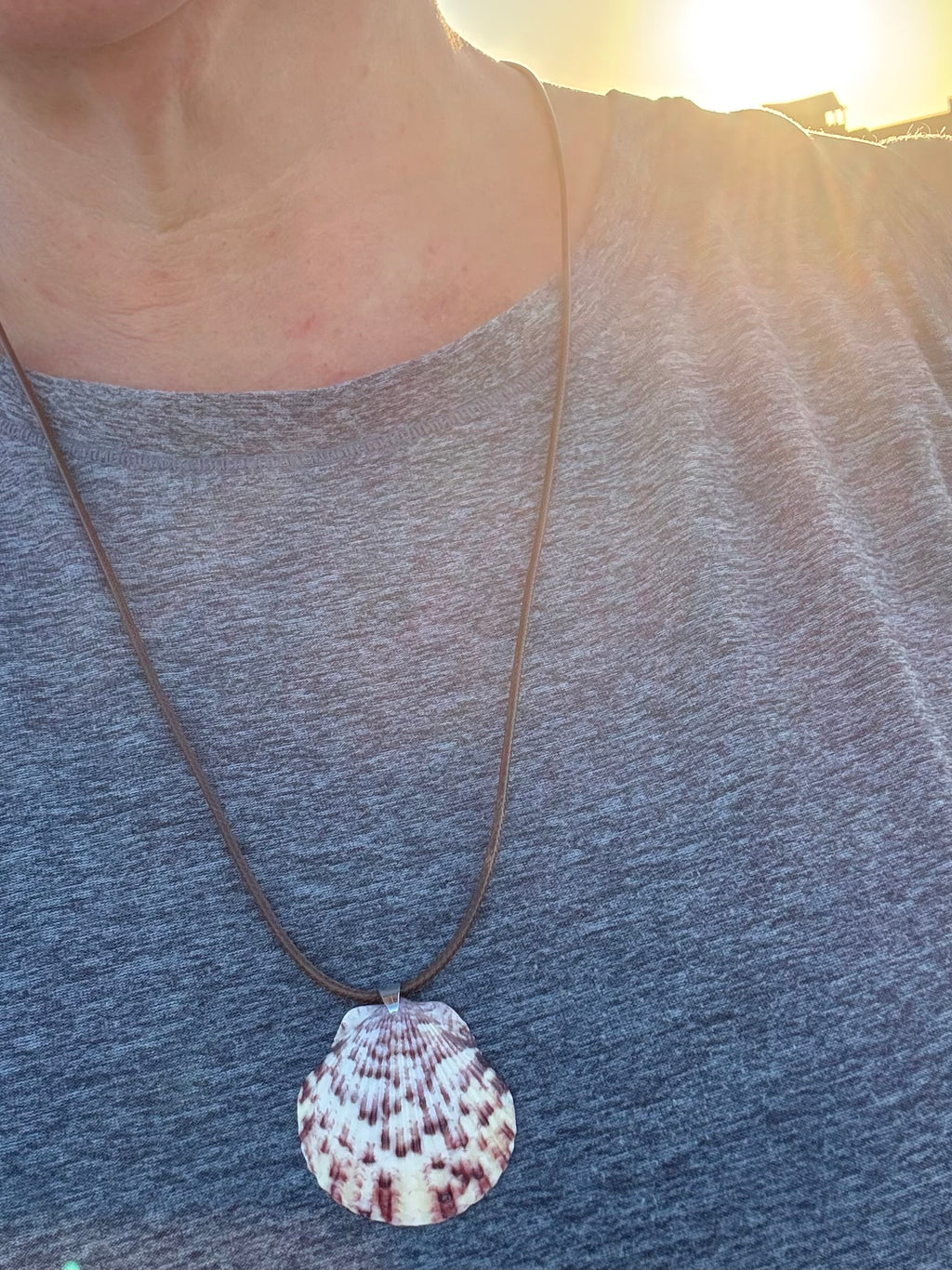 Pink Scallop Necklace