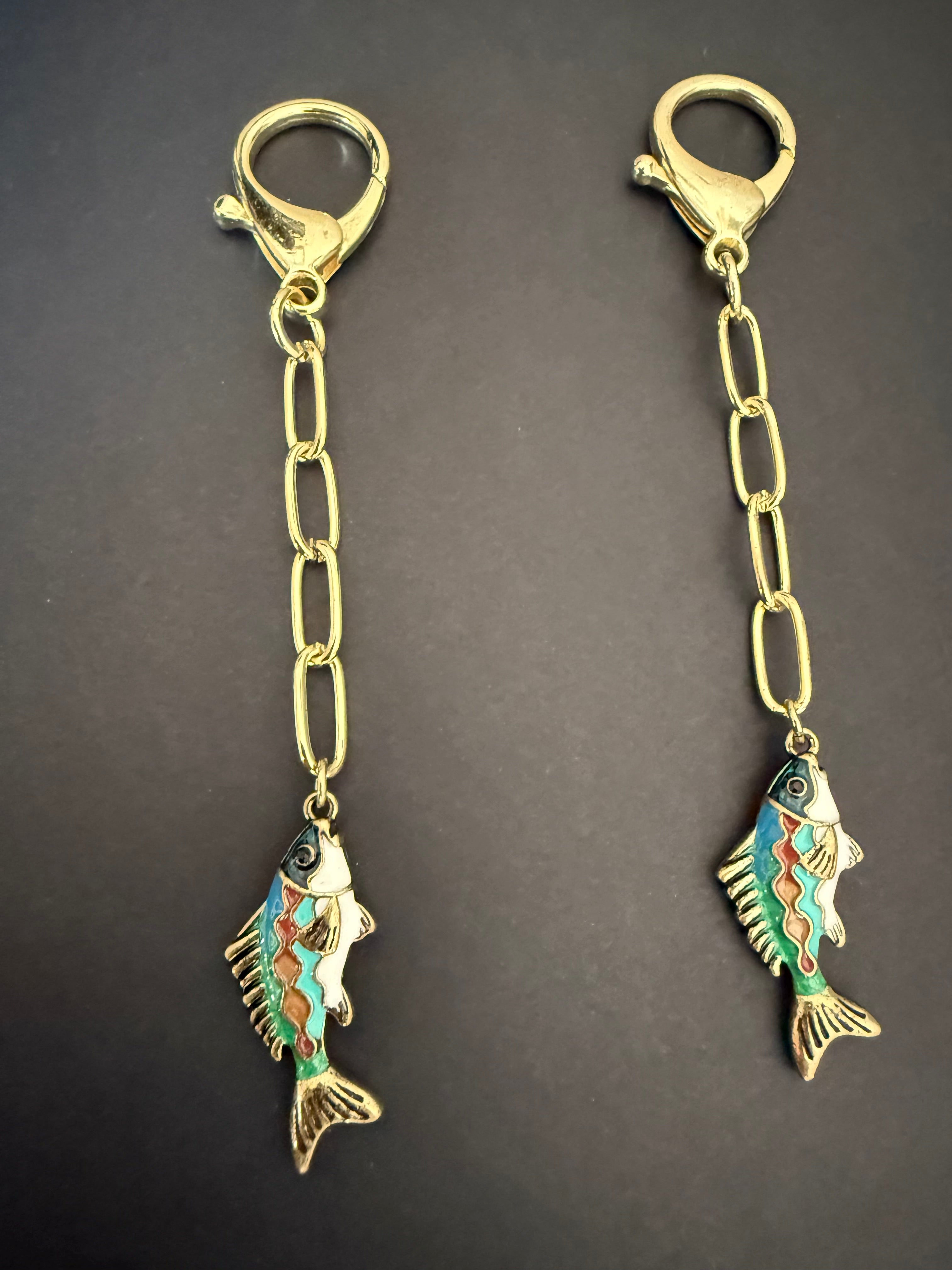 Fishin' Buddies, Matching Keychain or Tackle Box Charm (set of 2)