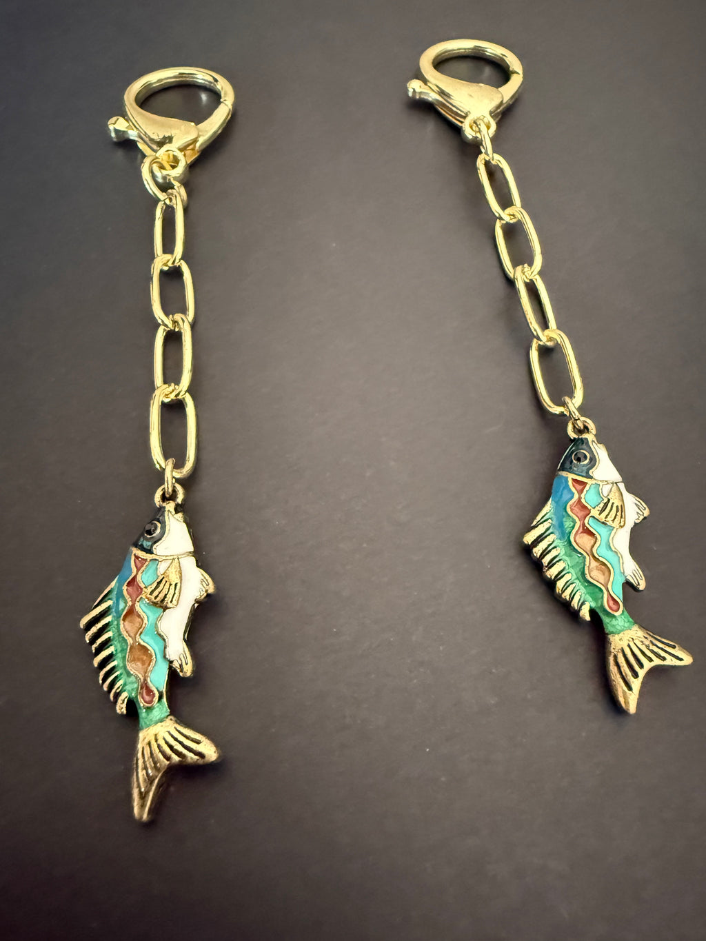 Fishin' Buddies, Matching Keychain or Tackle Box Charm (set of 2)