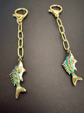 Fishin' Buddies, Matching Keychain or Tackle Box Charm (set of 2)
