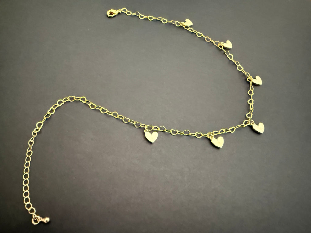 Red, White & Blue Heart Anklet (matching bracelet & keychain available)