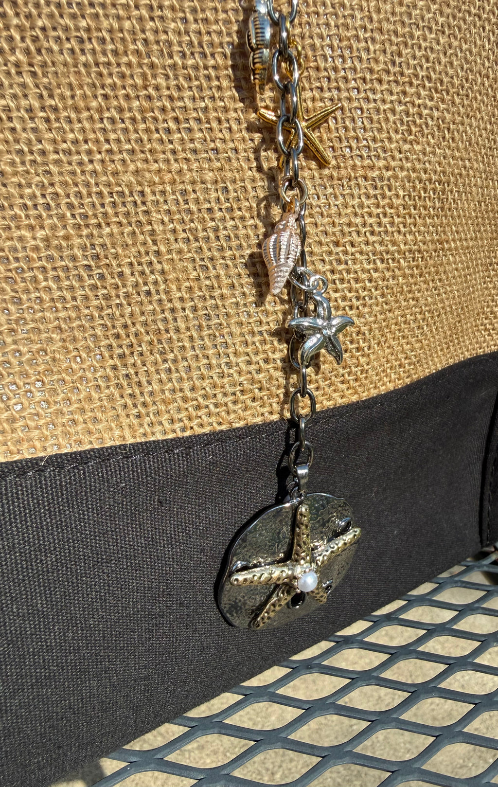 Sand Dollar, Bag Charm 14.5”