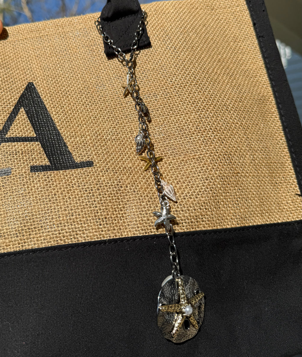 Sand Dollar, Bag Charm 14.5”