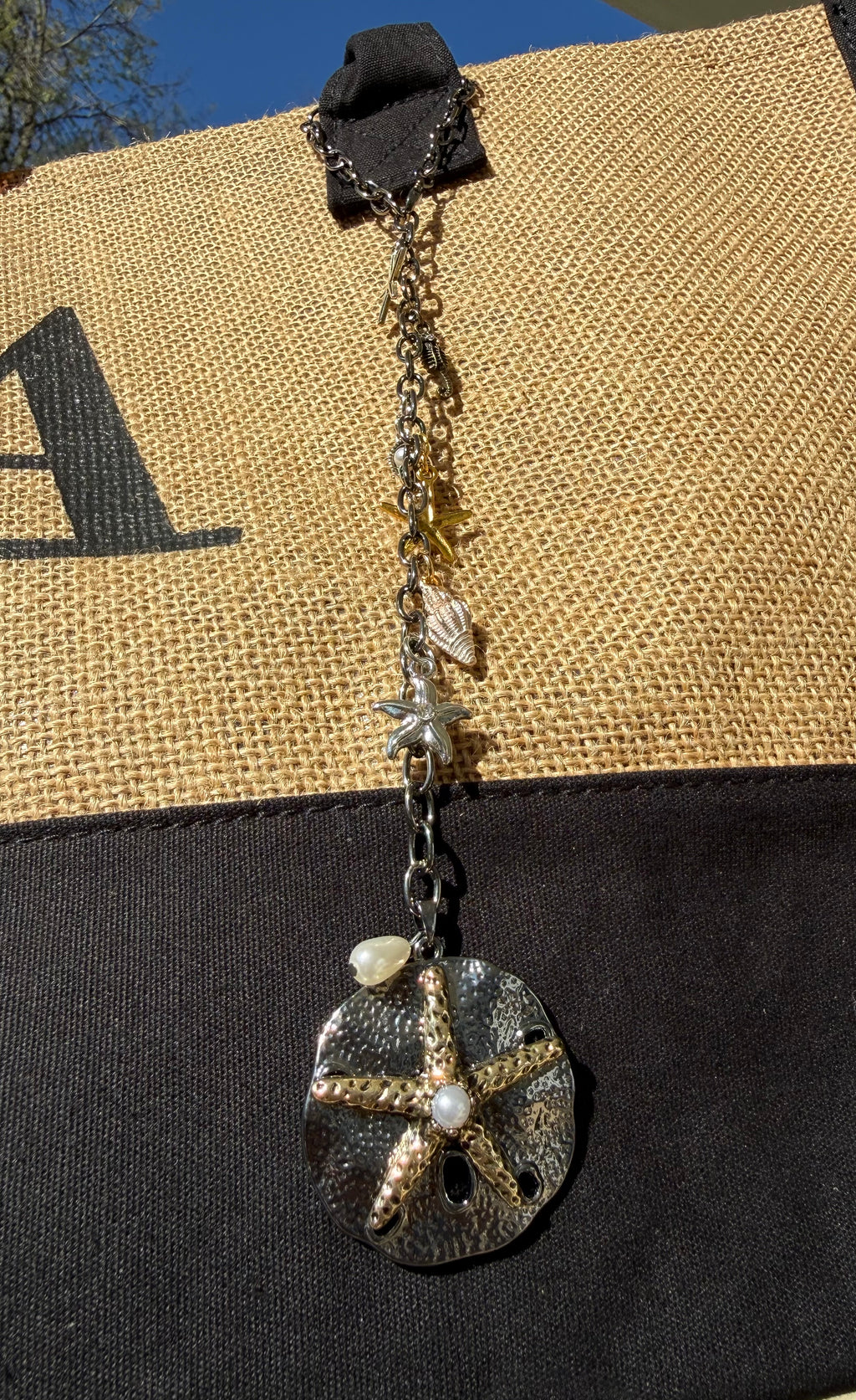 Sand Dollar, Bag Charm 14.5”