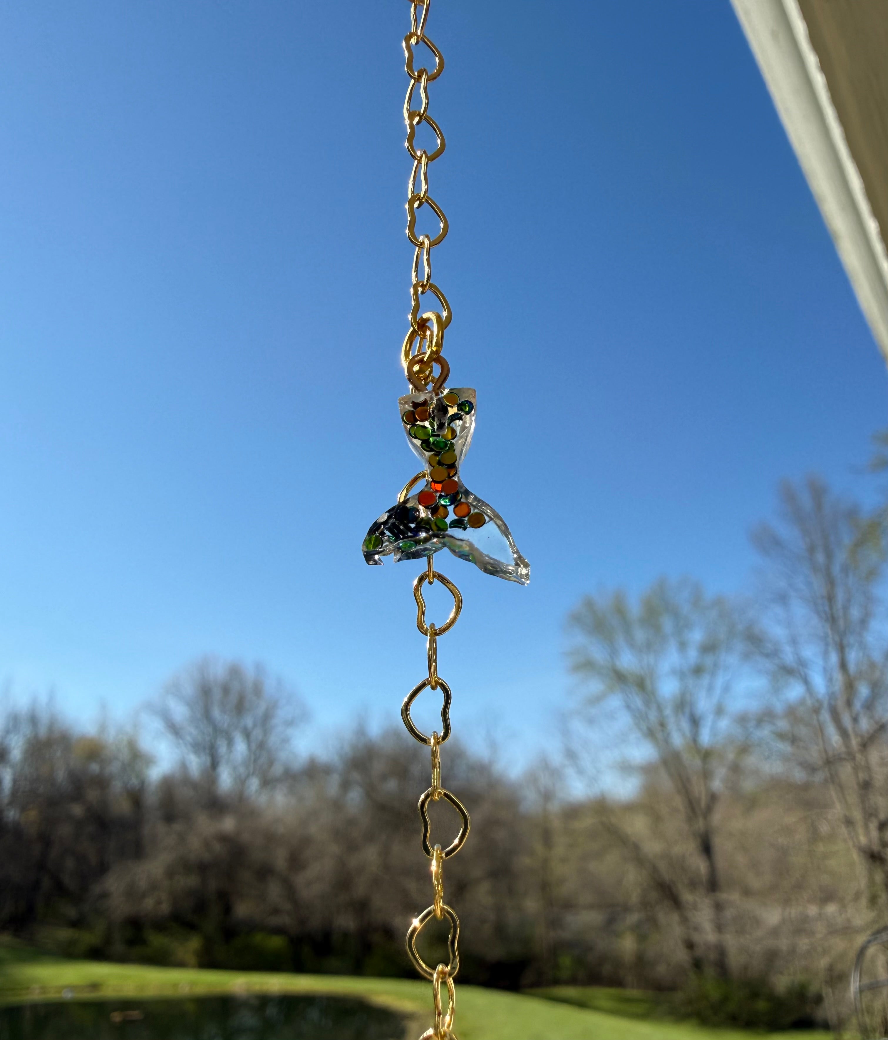 Jellyfish Car Charm or Bag Chain 15”