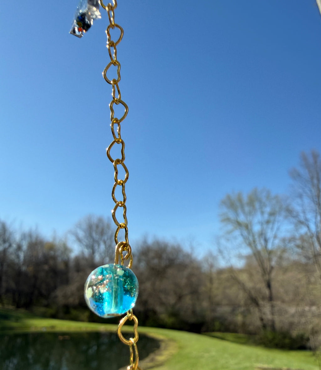 Jellyfish Car Charm or Bag Chain 15”