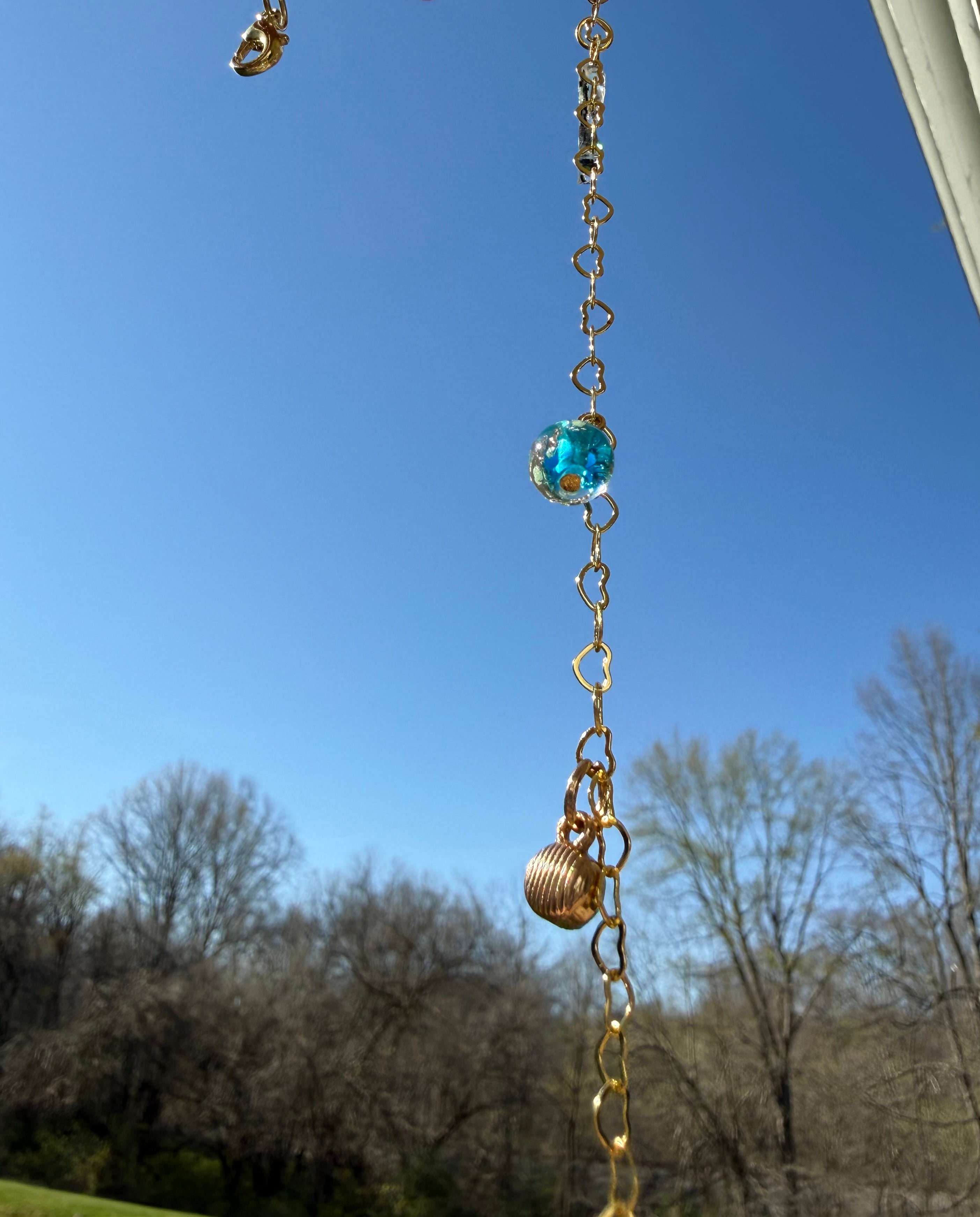 Jellyfish Car Charm or Bag Chain 15”