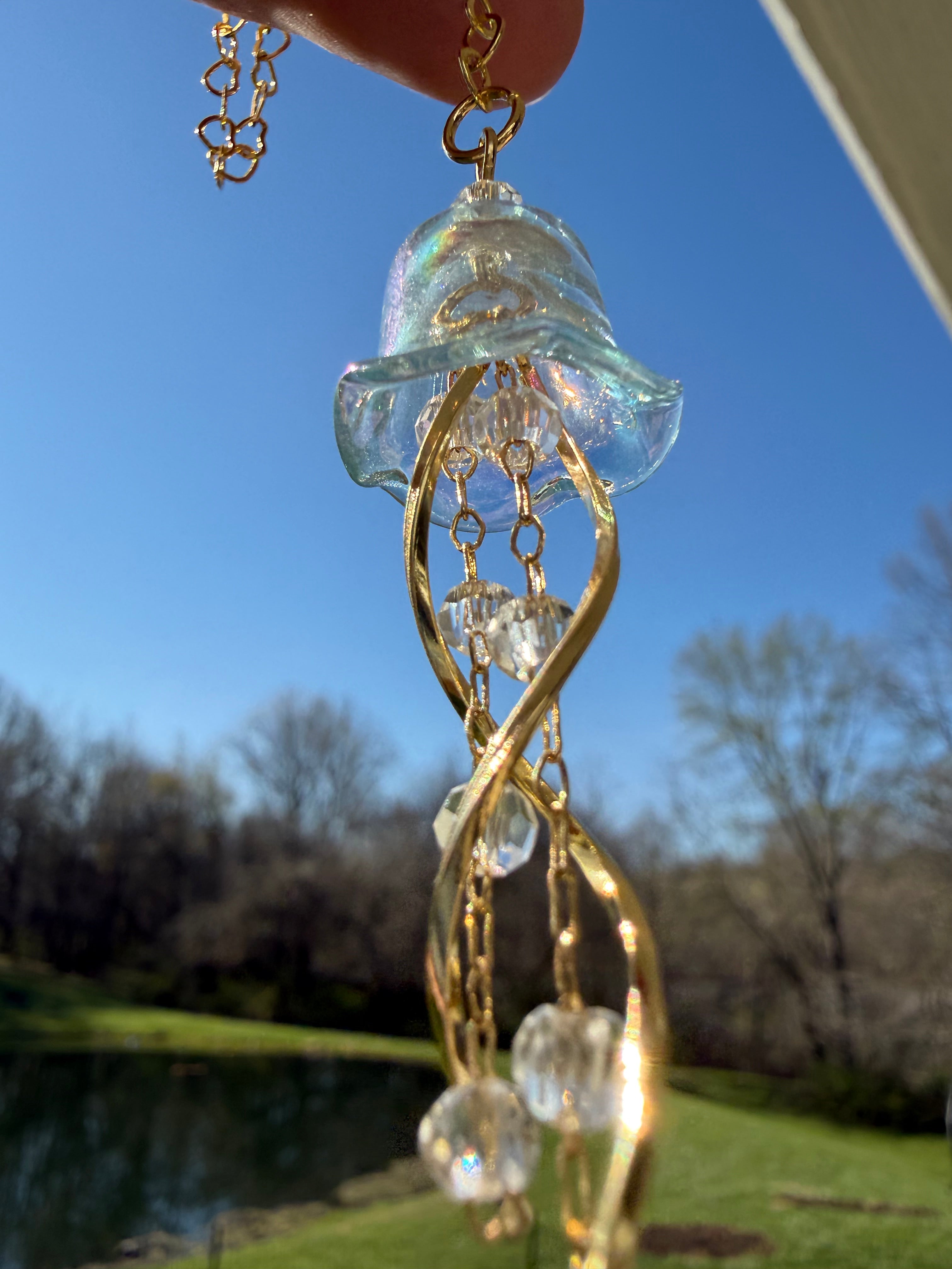 Jellyfish Car Charm or Bag Chain 15”