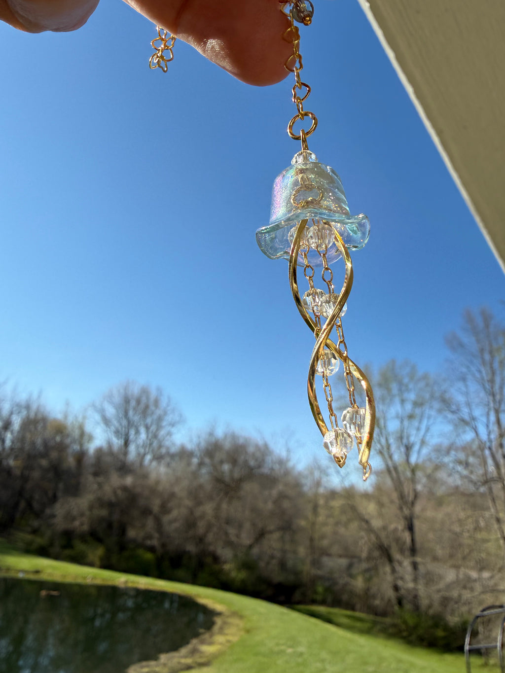 Jellyfish Car Charm or Bag Chain 15”