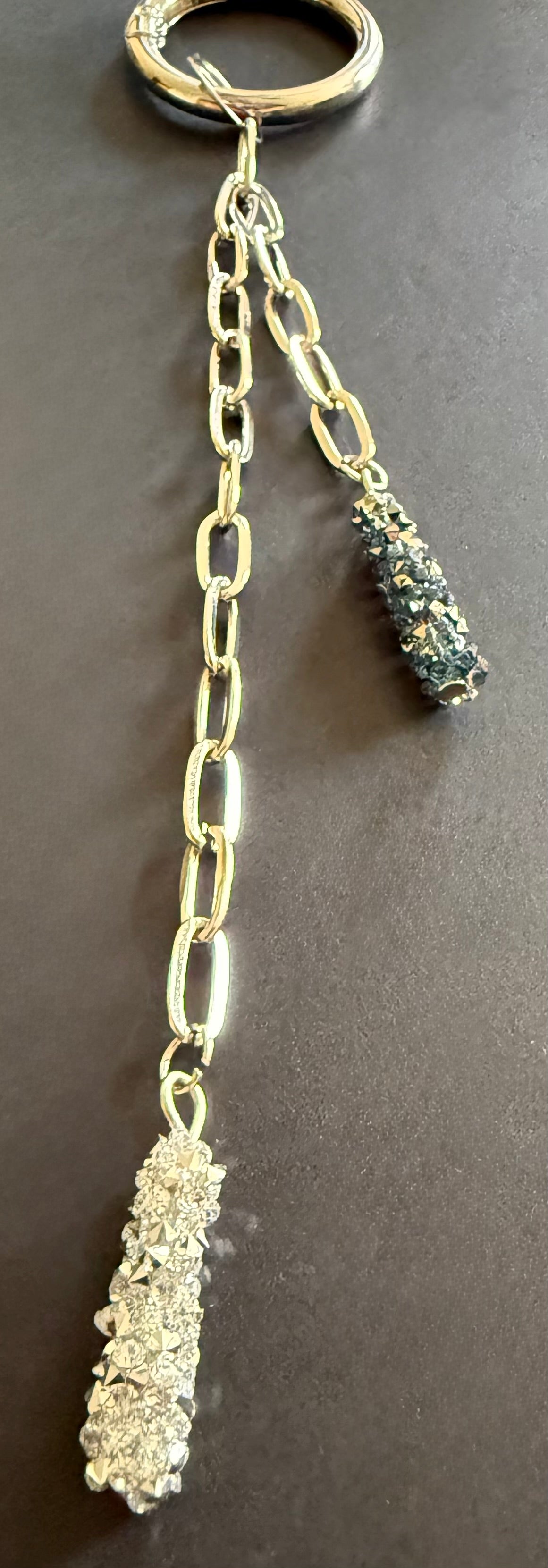 Silver & Blue, Bag Charm or Keychain