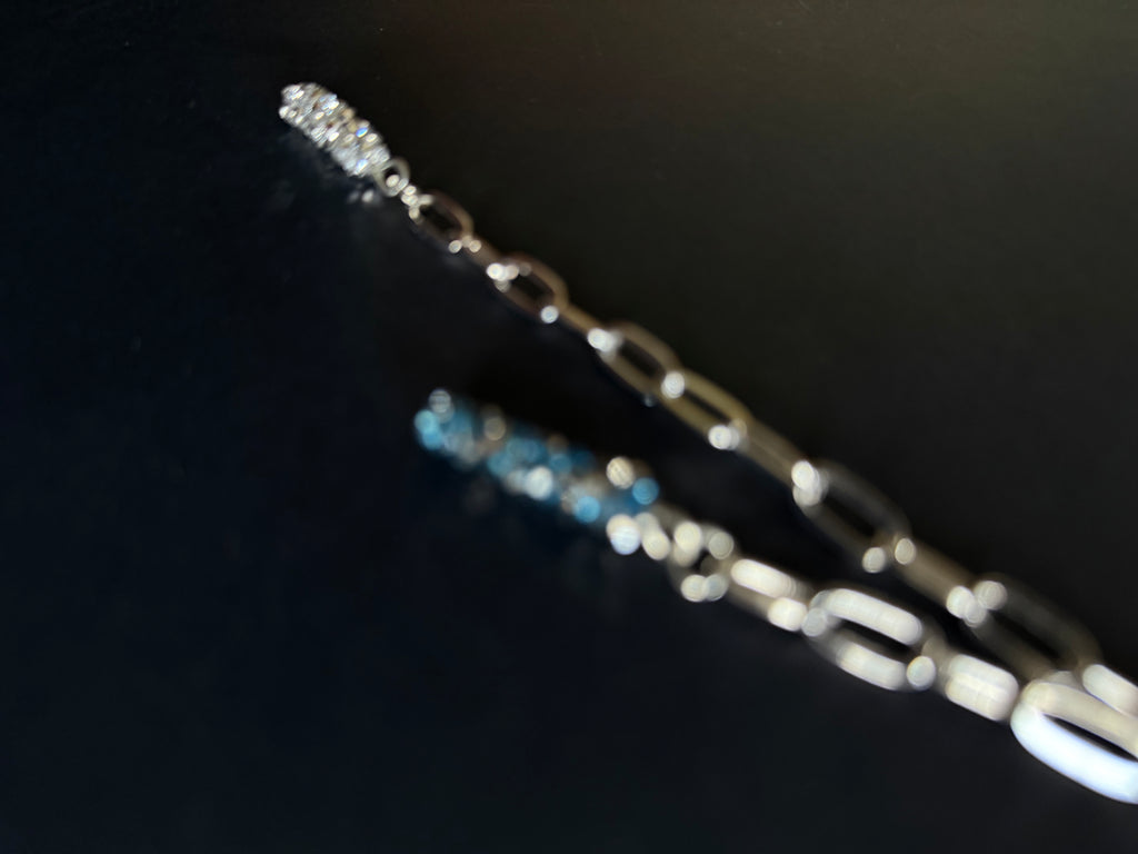 Silver & Blue, Bag Charm or Keychain
