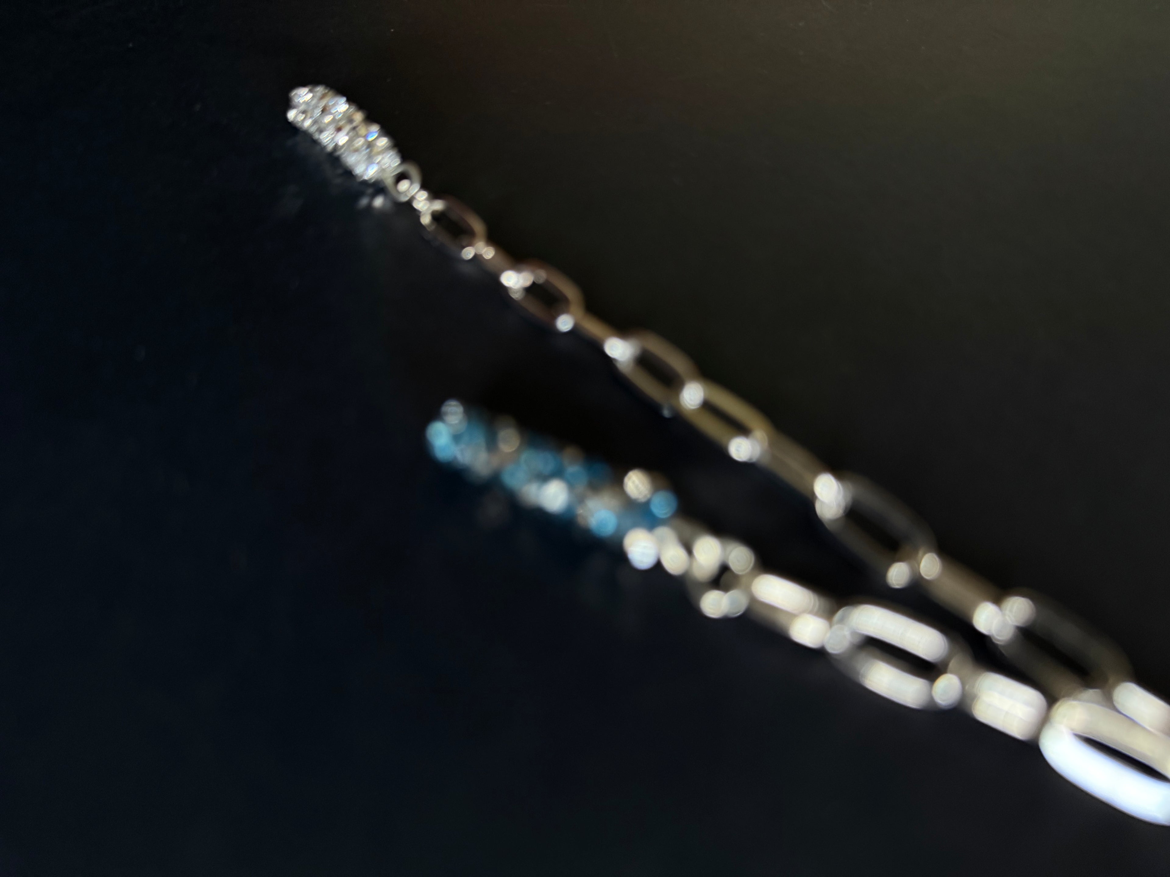 Silver & Blue, Bag Charm or Keychain