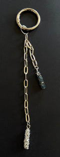 Silver & Blue, Bag Charm or Keychain