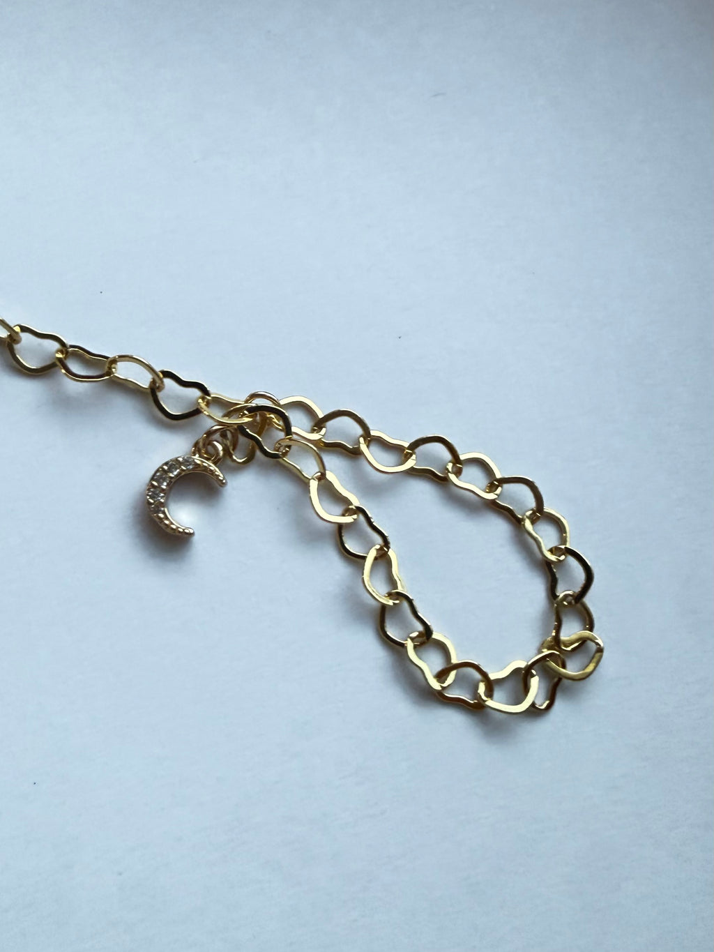 Hand Chain with Ring Moon Charm