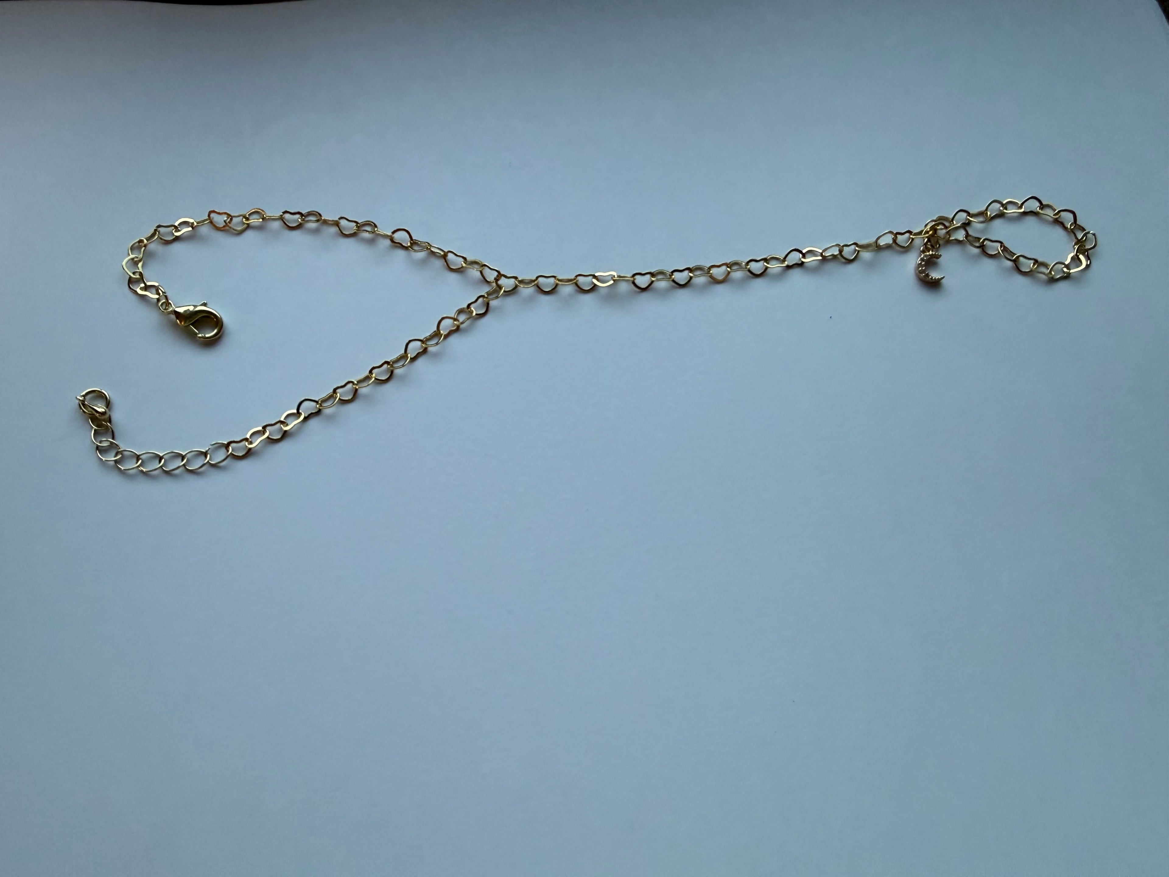 Hand Chain with Ring Moon Charm