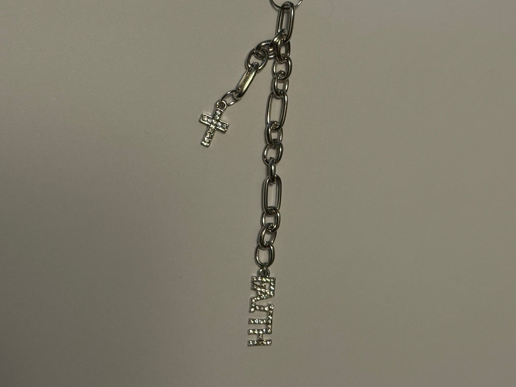 Faith & Cross, Bag Charm or Keychain