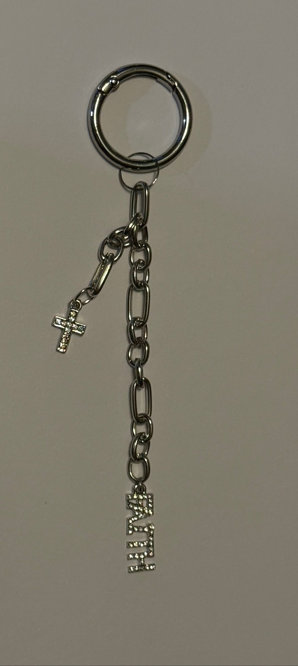 Faith & Cross, Bag Charm or Keychain