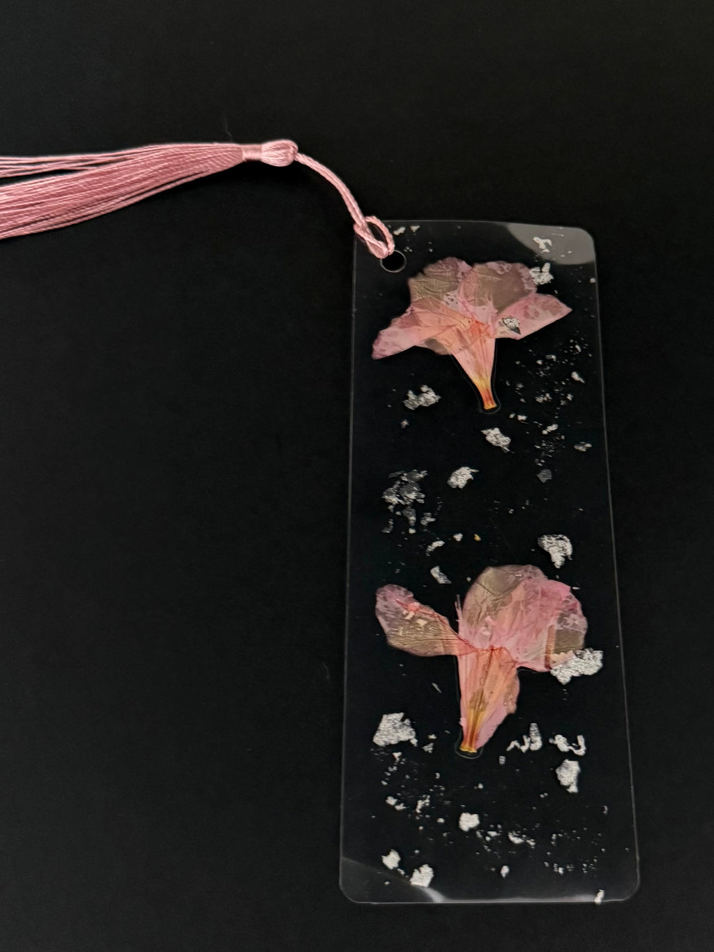 Pink flower bookmark