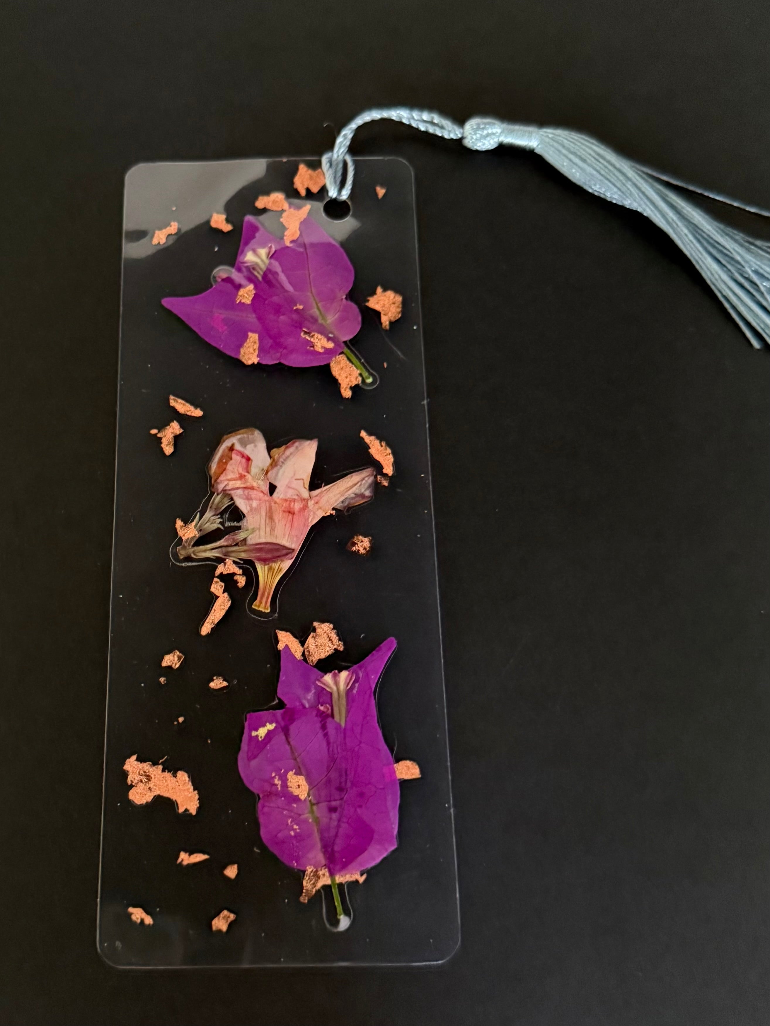 Pink & Purple flower bookmark
