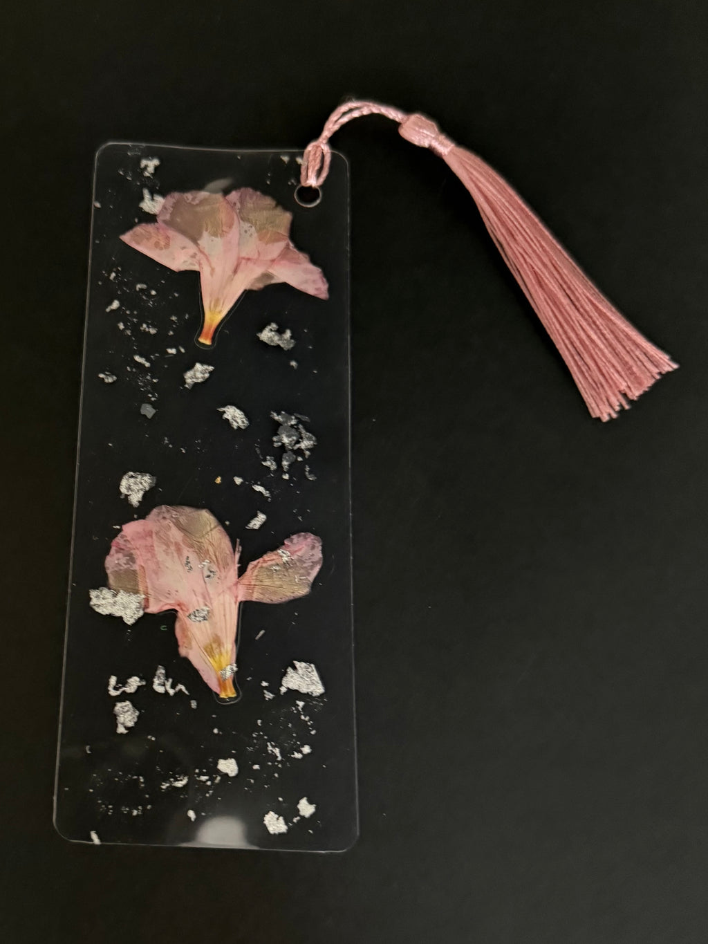 Pink flower bookmark