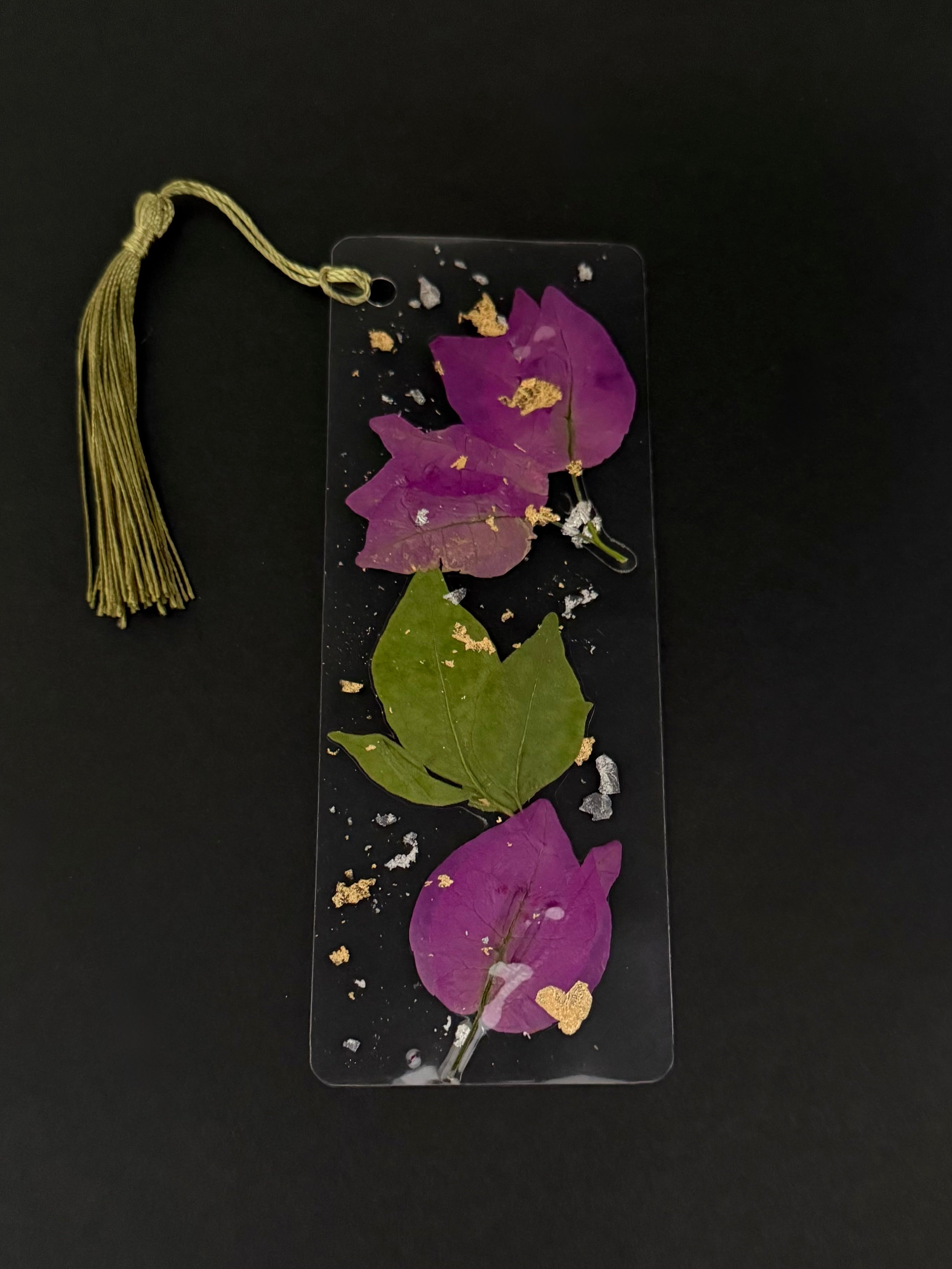 Purple flower bookmark