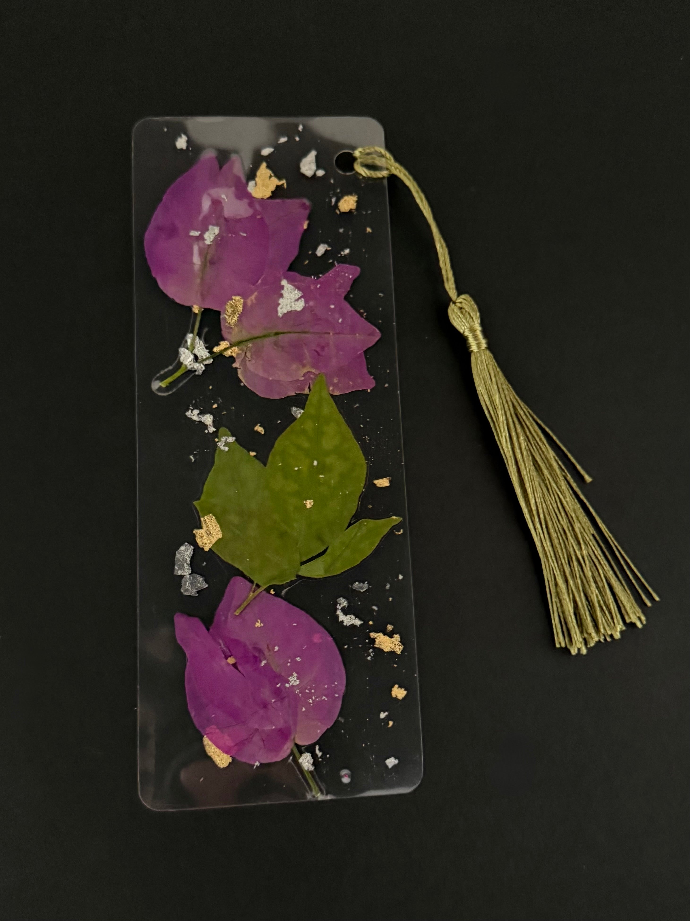 Purple flower bookmark
