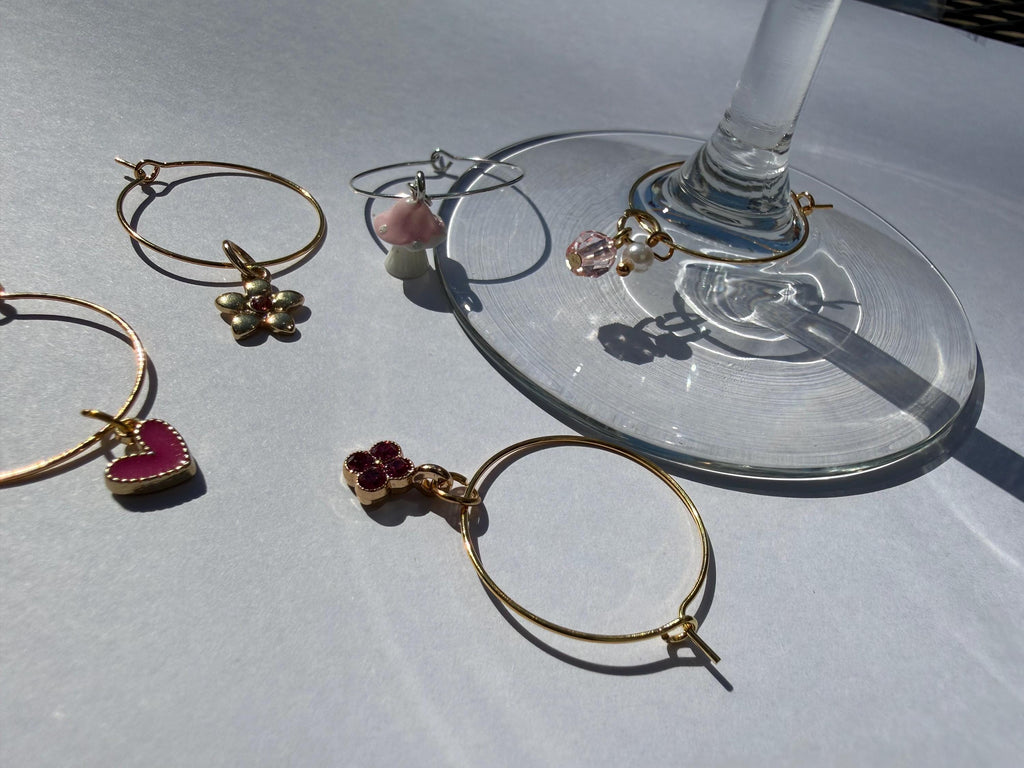 Pink Lover Wine Glass Charms (Set of 5)