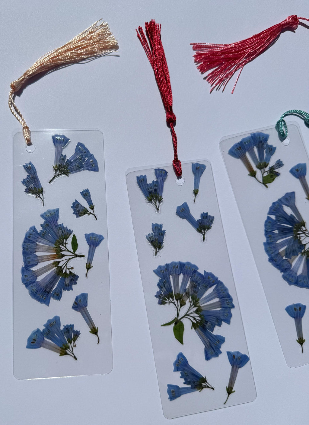 Flower Bookmarks - Blue Bell Pressed Flowers