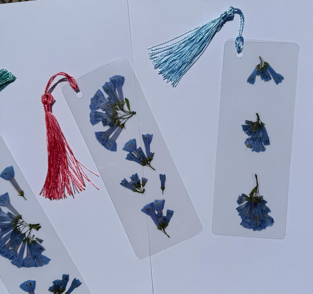 Flower Bookmarks - Blue Bell Pressed Flowers