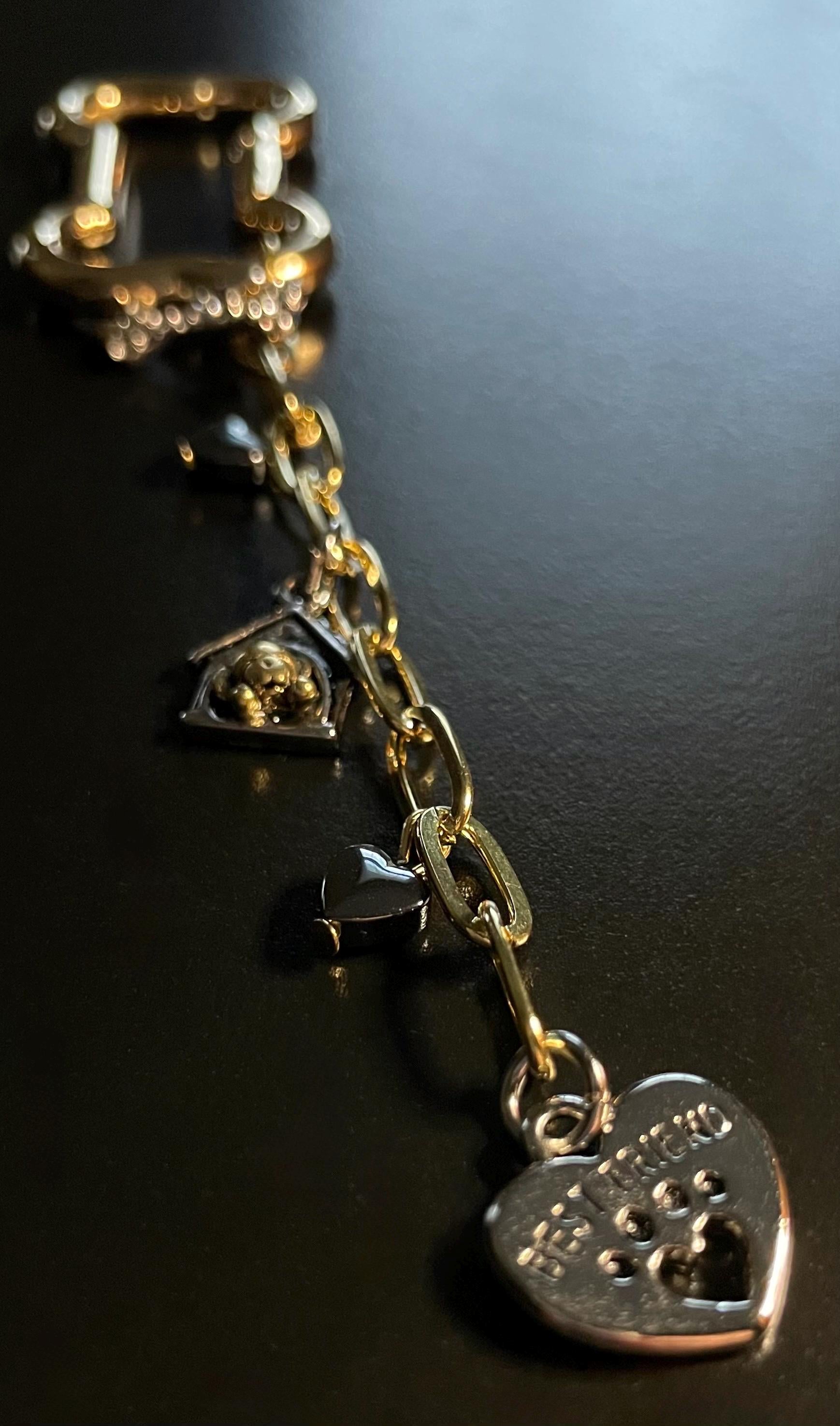 Best Friend Paw Print, Key Chain with Crystal Dog Bone