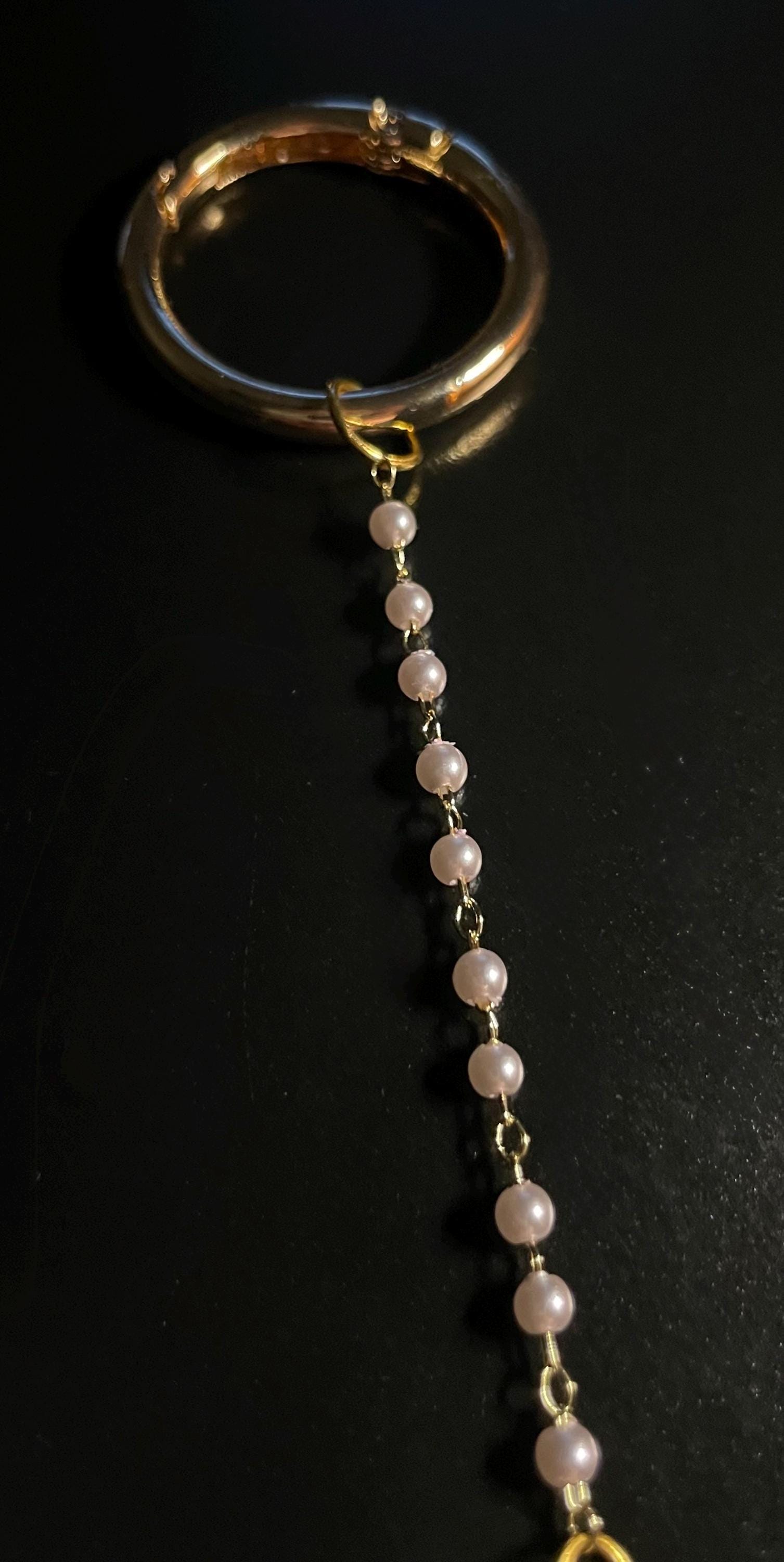 Pearl Linked Chain - Authentic Scallop Shell, Bag Charm or Key Chain