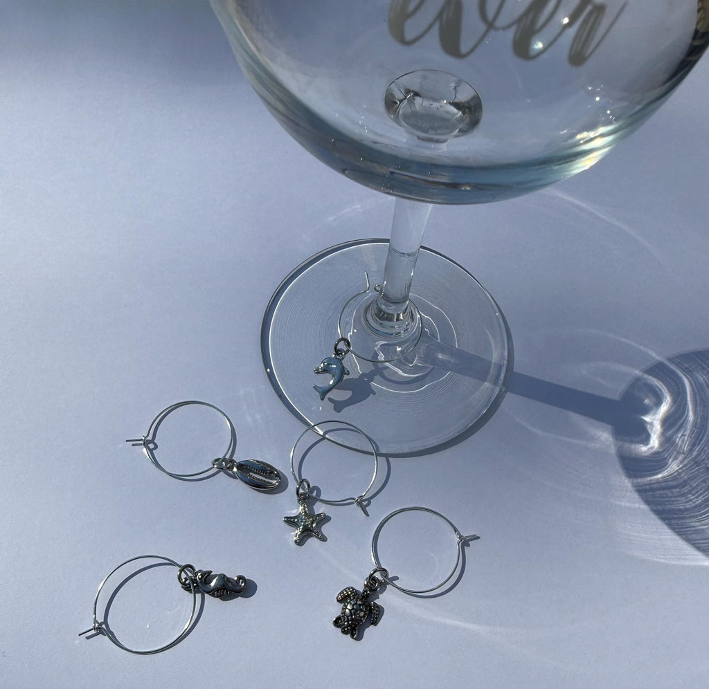 Sea Friends Wine Glass Charms (Set of 5)
