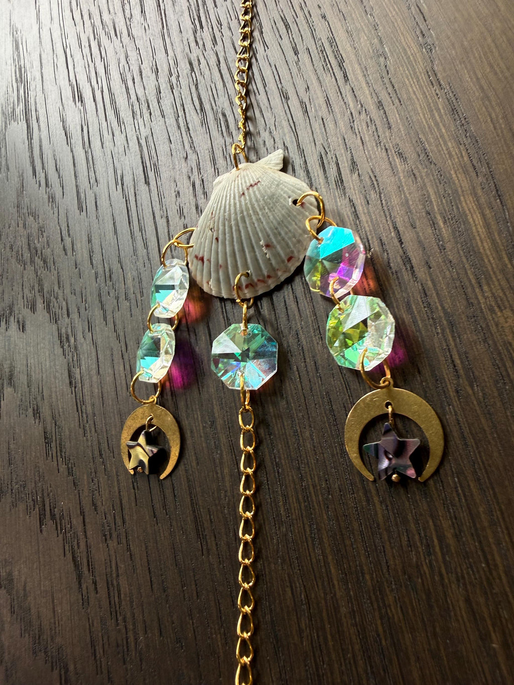 Stars Suncatcher with Scallop Shell