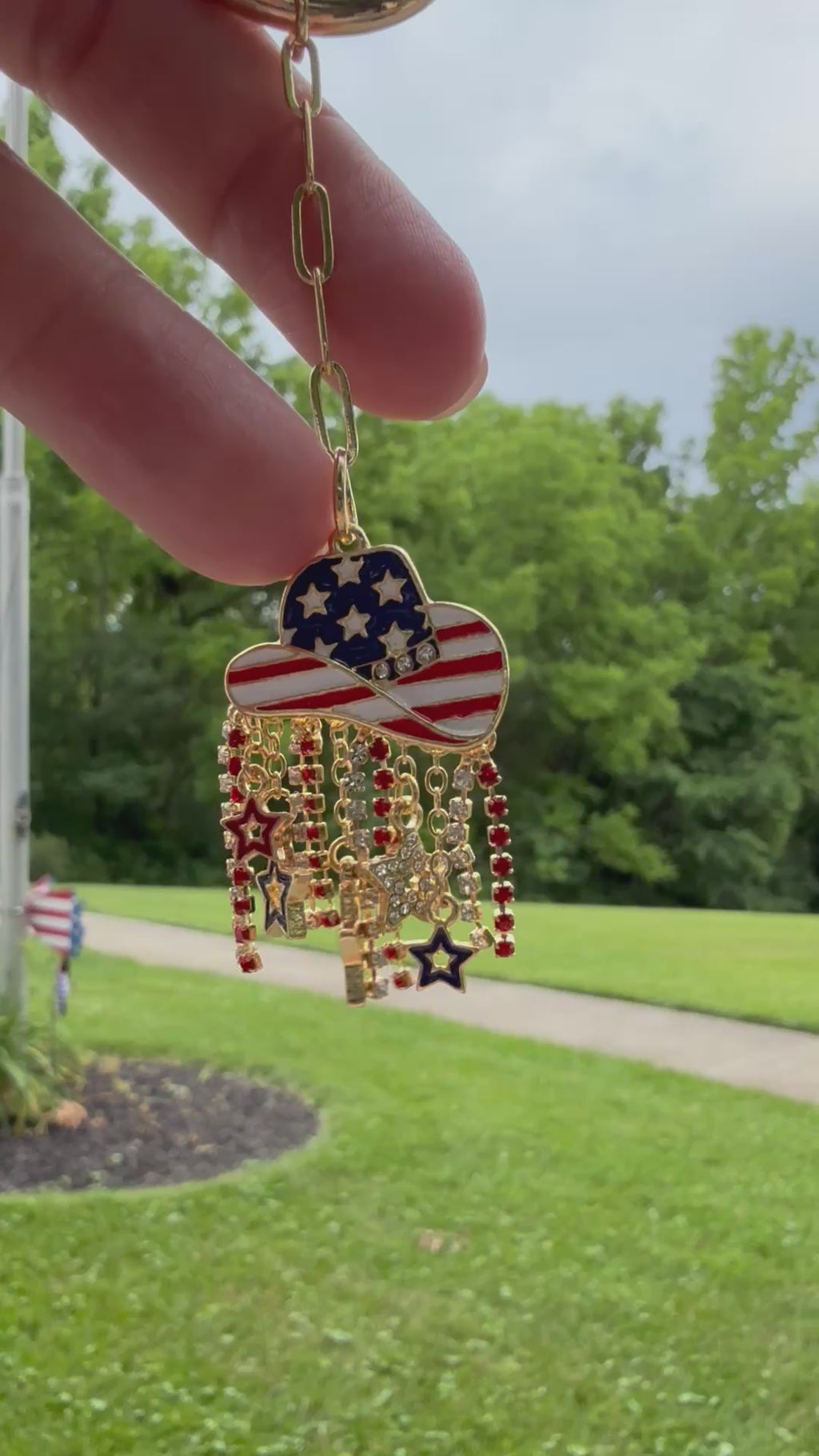 Cowboy Hat USA Keychain