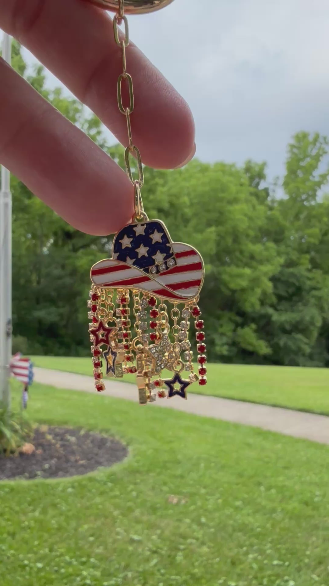 Cowboy Hat USA Keychain
