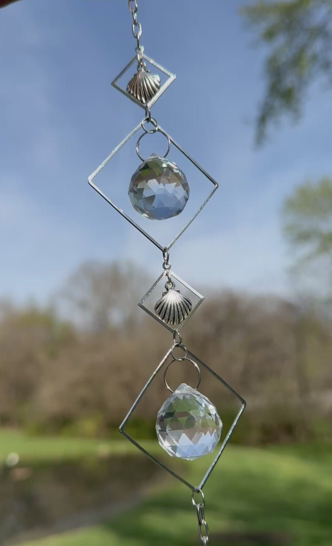 Suncatcher, Silver Shell Charms - Providing Endless Colors